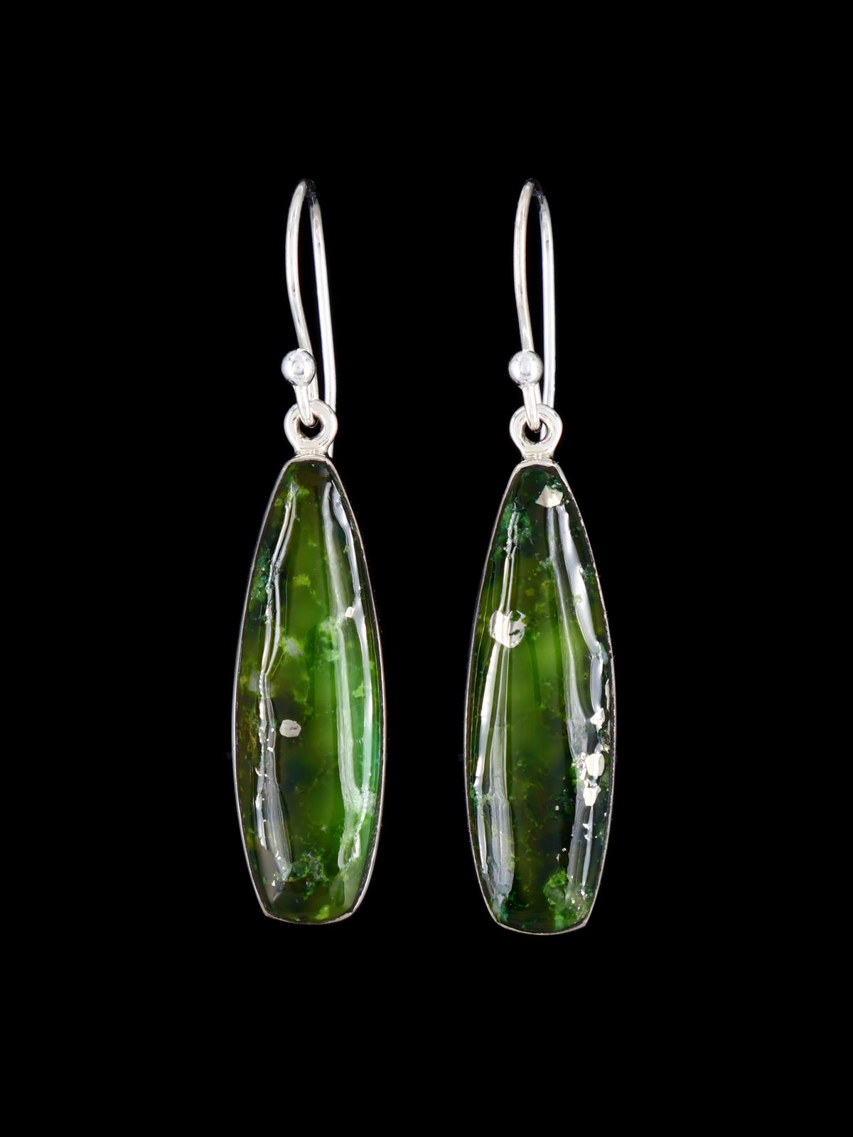 Navajo Sterling Silver Sonoran Mountain Dangle Earrings