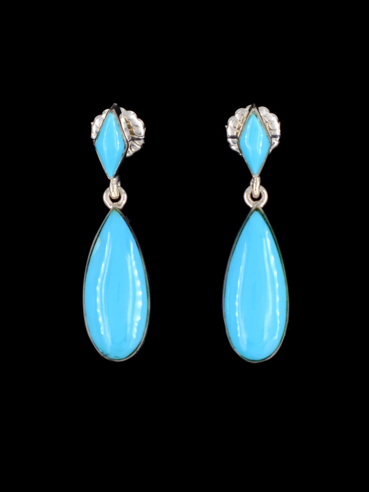 Native American Jewelry Prince Mine Turquoise Post Earrings