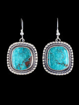 Boucles d'oreilles pendantes en argent sterling Navajo multi-pierres
