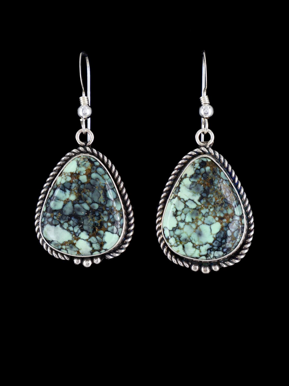 Boucles d'oreilles pendantes plumes Navajo en argent sterling