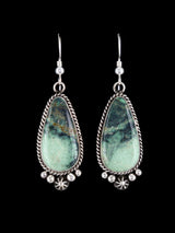Pendientes colgantes de plata de ley Navajo Spiny Oyster