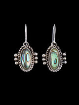 Native American Sterling Silver Abalone Earrings