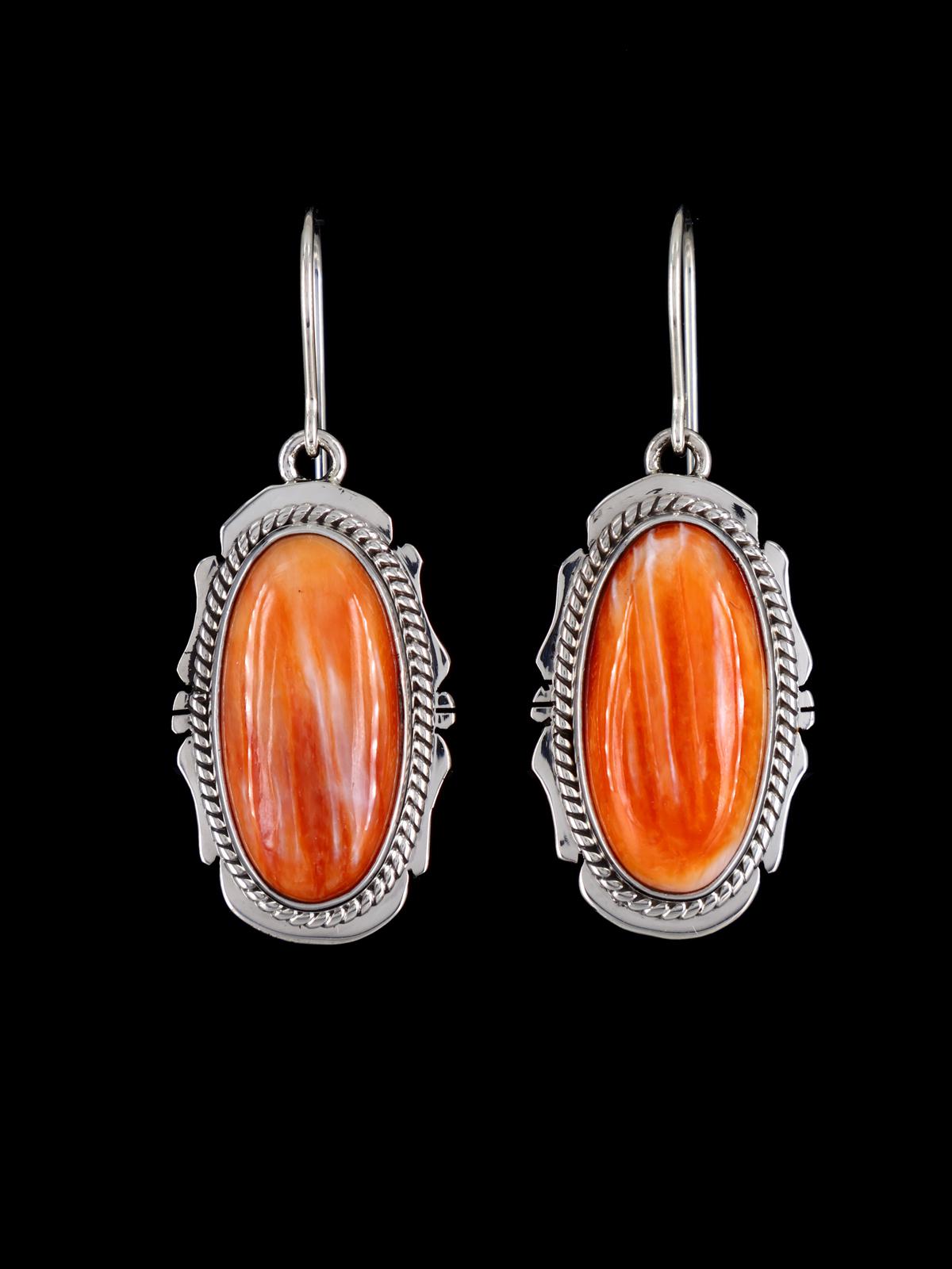 Native American Spiny Oyster Dangle Earrings