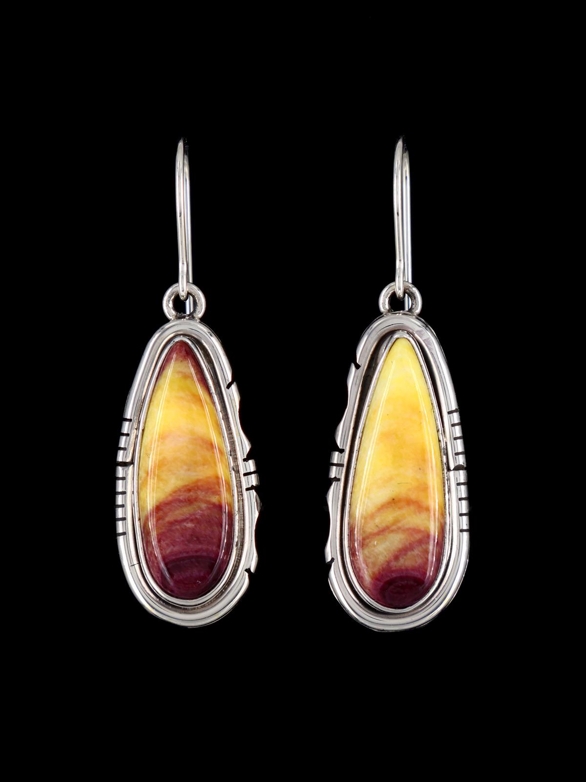 Native American Spiny Oyster Dangle Earrings