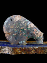 Confetti Chrysocolla Medicine Bear Zuni Fetish