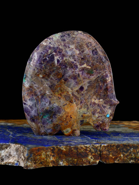 Kaleidoscope Fluorite Medicine Bear Zuni Fetish