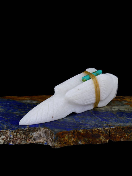 White Marble Bird Zuni Fetish