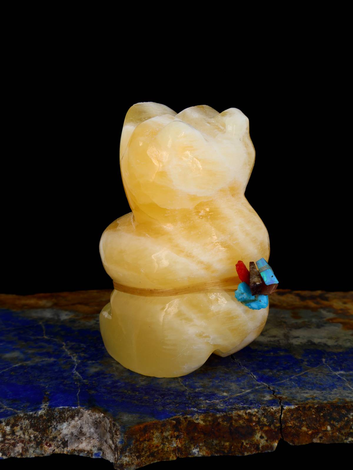 Honey Onyx Bear Zuni Fetish
