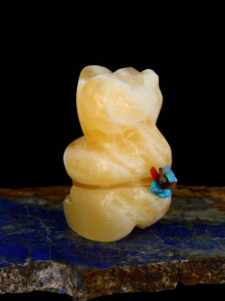 Honey Onyx Bear Zuni Fetish