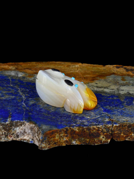 Mother of Pearl Frog Zuni Fetish
