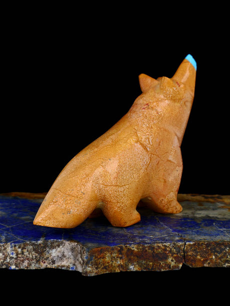 Travertine Coyote Zuni Fetish