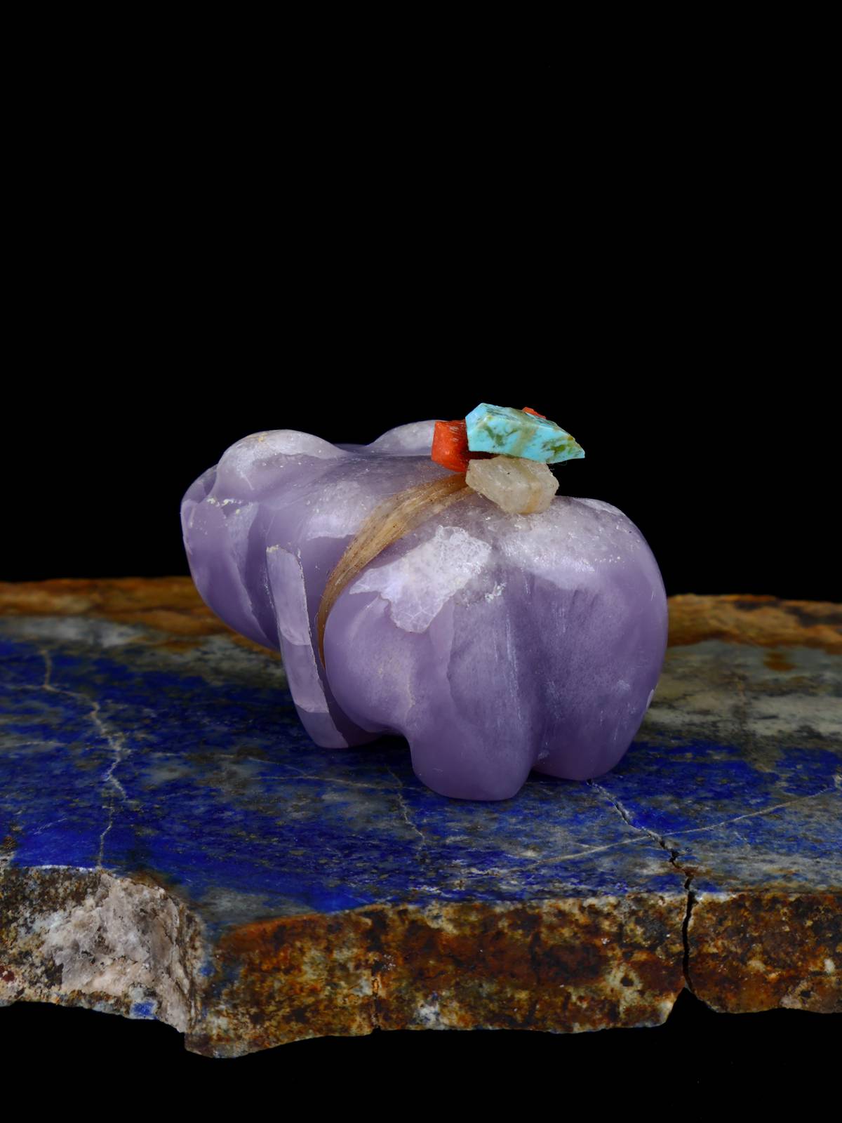 Angelite Frog Zuni Fetish