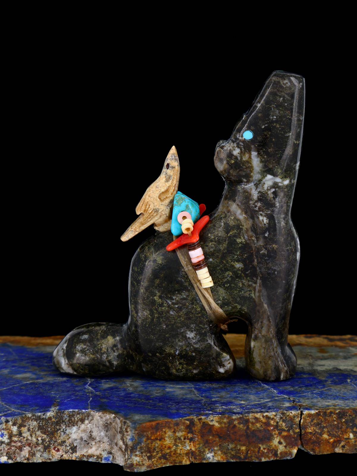 Serpentine Coyote Zuni Fetish