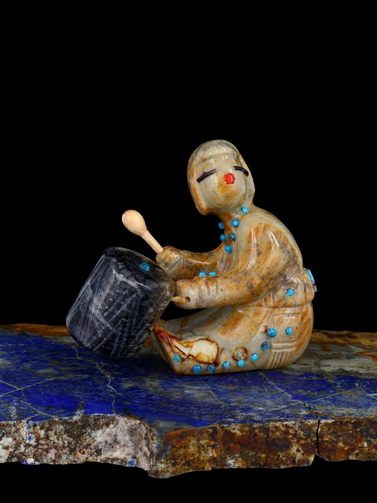 Picasso Marble Drummer Zuni Fetish