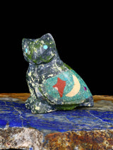 Serpentine Owl Zuni Fetish Carving