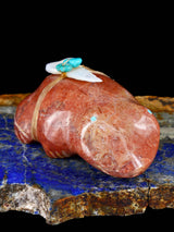 Watermelon Serpentine Frog Zuni Fetish