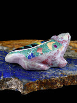 Watermelon Serpentine Mosaic Wolf Zuni Fetish
