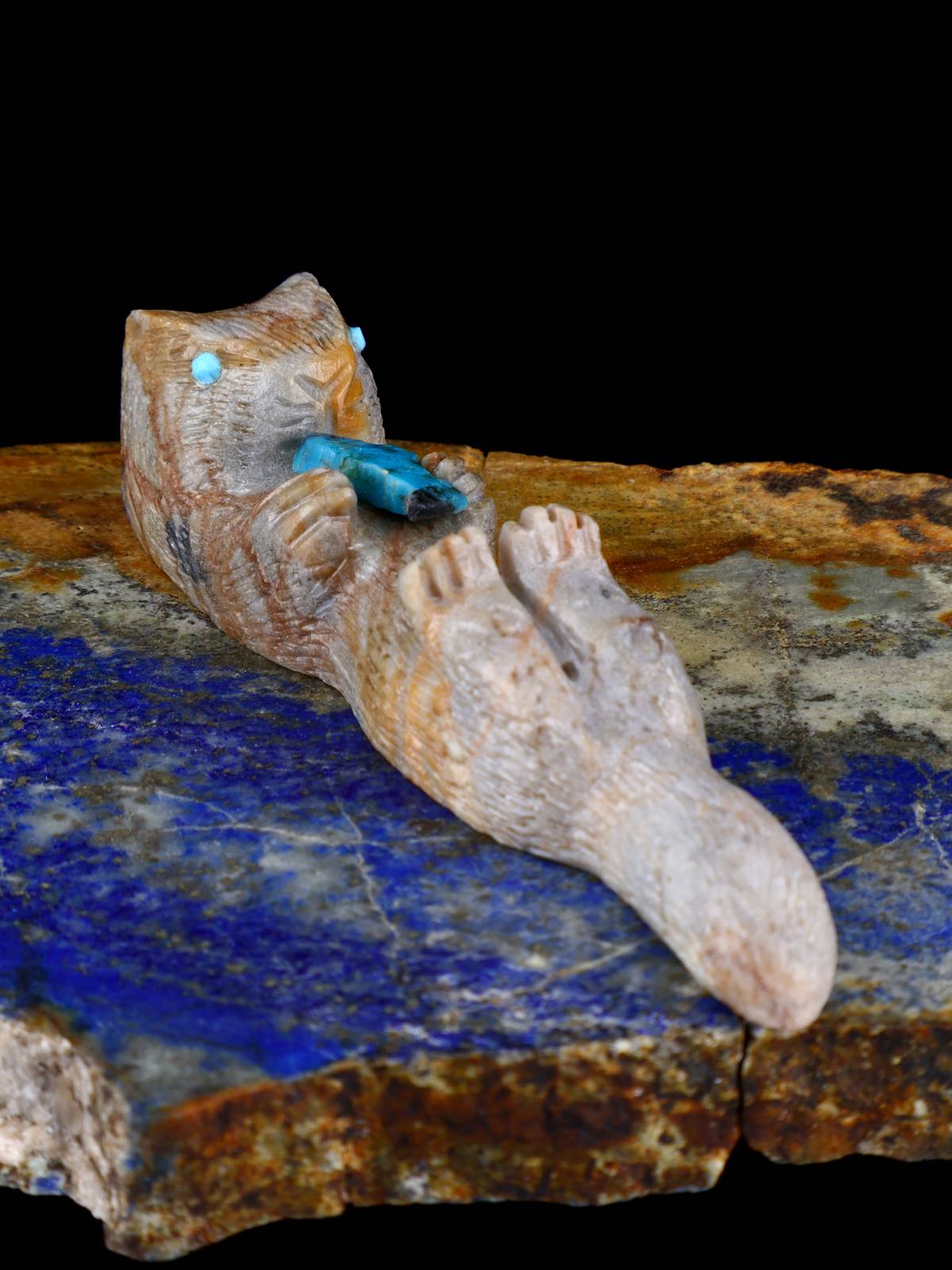Picasso Marble Otter Zuni Fetish