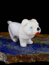 White Marble Dog Zuni Fetish
