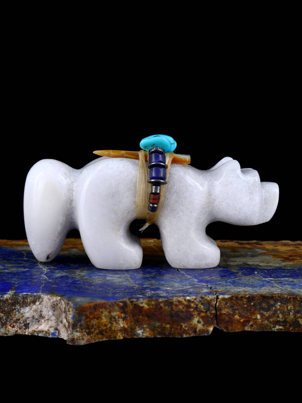 Fétiche du loup serpentin Zuni