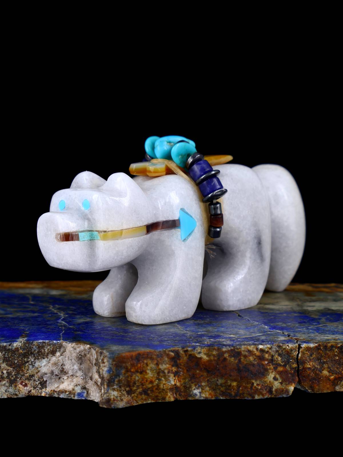 Fétiche du loup serpentin Zuni