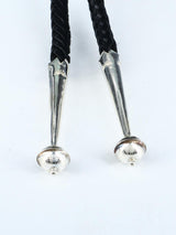 Native American Sterling Silver Sonoran Gold Turquoise Inlay Bolo Tie