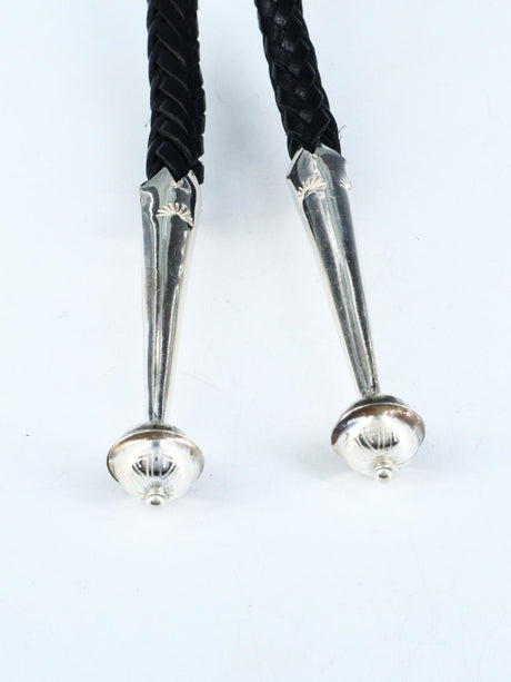 Native American Sterling Silver Sonoran Gold Turquoise Inlay Bolo Tie