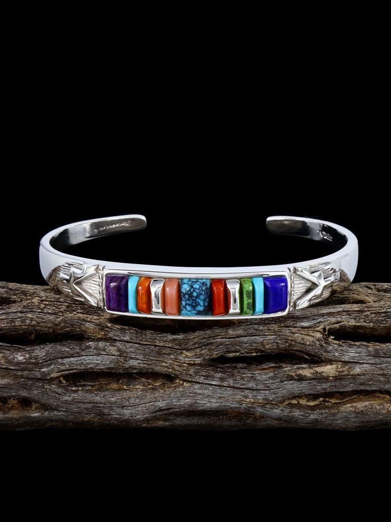 Native American Jewelry Multistone Cobblestone Cuff Bracelet - PuebloDirect.com