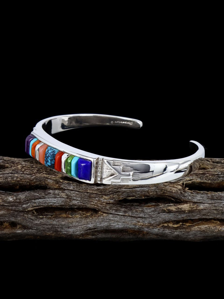 Native American Jewelry Multistone Cobblestone Cuff Bracelet - PuebloDirect.com