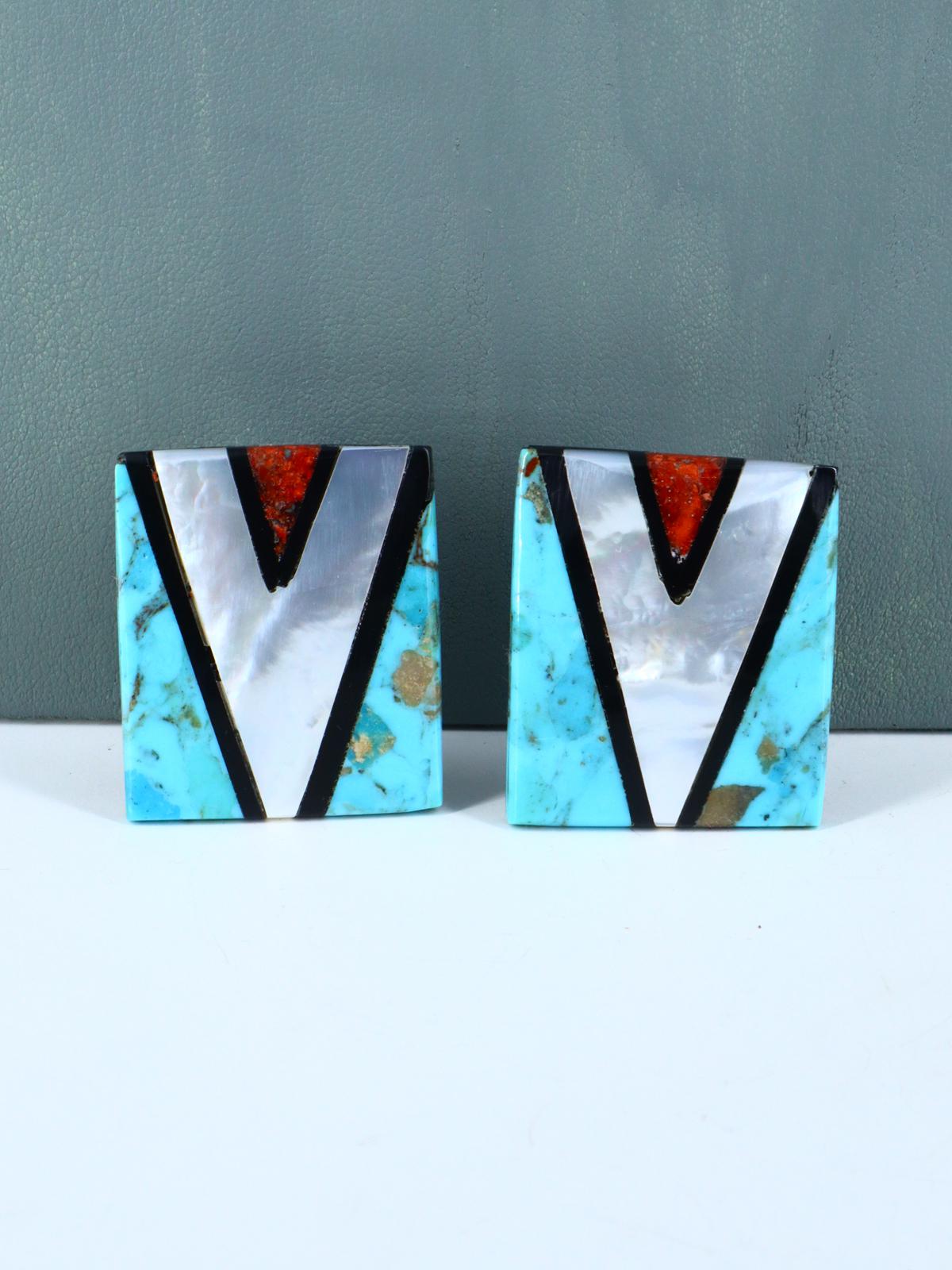 Collar de mosaico de concha blanca de Santo Domingo, indio nativo americano