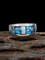 Turquoise Inlay Ring, Size 9 3/4 - PuebloDirect.com