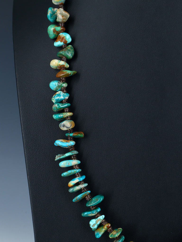 26" Native American Jewelry Fox Turquoise Necklace - PuebloDirect.com