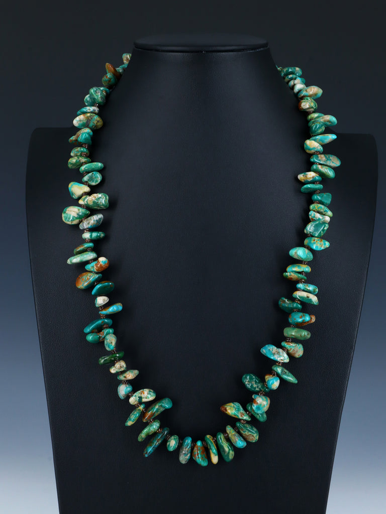 25" Native American Jewelry Fox Turquoise Necklace - PuebloDirect.com