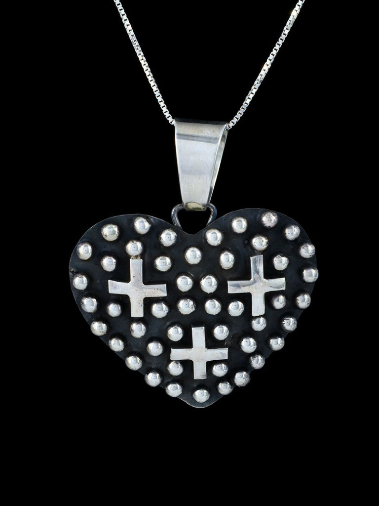 Native American Jewelry Droplet Heart Pendant - PuebloDirect.com