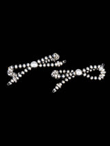 Navajo Sterling Silver Beaded Bows Post Earrings - PuebloDirect.com