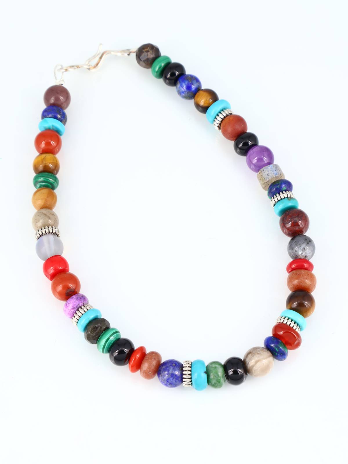 Multi Stone Single Strand Beaded Bracelet - PuebloDirect.com