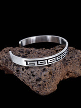 Native American Sterling Silver Hopi Overlay Cuff Bracelet - PuebloDirect.com