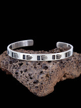 Native American Sterling Silver Hopi Overlay Cuff Bracelet - PuebloDirect.com