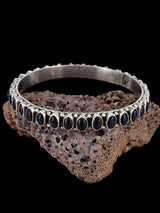 Native American Black Onyx Bangle Bracelet - PuebloDirect.com