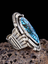 Kingman Turquoise Sterling Silver Ring, Size 7 1/4 - PuebloDirect.com
