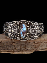 Navajo Jewelry Natural Golden Hill Turquoise Cuff Bracelet - PuebloDirect.com