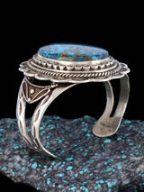 Vintage Native American Turquoise Sterling Silver Cuff Bracelet - PuebloDirect.com