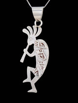 Navajo Reversible Cobblestone Inlay Kokopelli Pendant - PuebloDirect.com