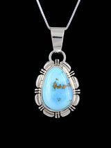Native American Jewelry Golden Hill Turquoise Pendant - PuebloDirect.com