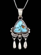 Native American Jewelry Dry Creek Turquoise Pendant - PuebloDirect.com