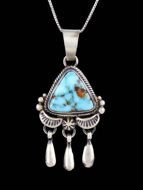 Native American Jewelry Dry Creek Turquoise Pendant - PuebloDirect.com