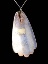 Old Indian Jewelry Large Sterling Silver Natural Royston Turquoise Pendant - PuebloDirect.com