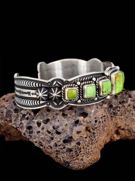 Native American Jewelry Natural Orvil Jack Turquoise Cuff Bracelet - PuebloDirect.com