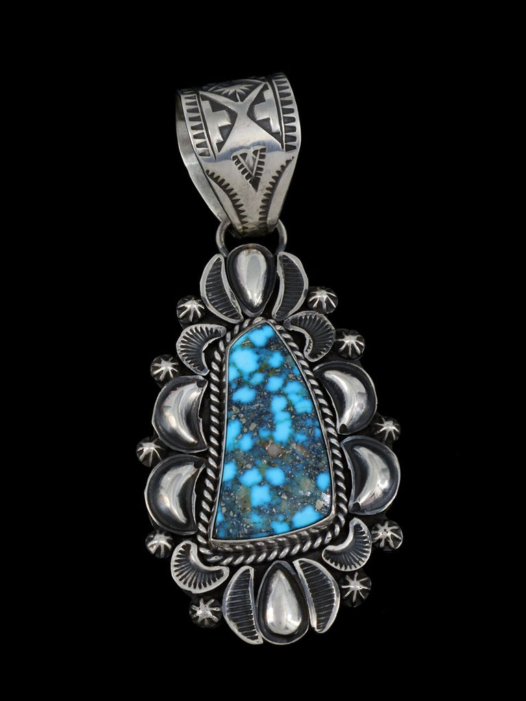 Native American Jewelry Natural Ithaca Peak Turquoise Pendant - PuebloDirect.com
