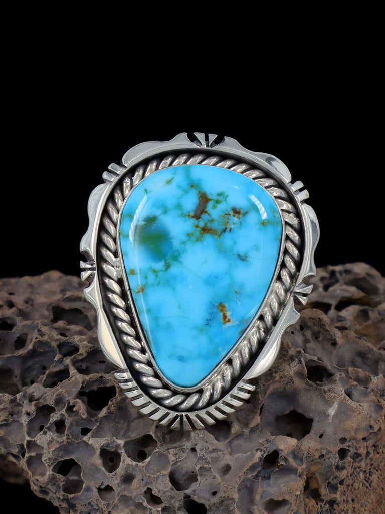 Natural Kingman Turquoise Ring, Size 8 1/2 - PuebloDirect.com